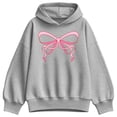 thumbnail image 1 of Instant Message - Simple Bow - Women's Oversized Fleece Hoodie Sweatshirt, 1 of 4