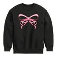 thumbnail image 1 of Instant Message - Simple Bow - Youth Girls Crew Fleece Sweatshirt, 1 of 5