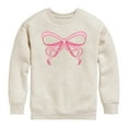 thumbnail image 1 of Instant Message - Simple Bow - Youth Girls Crew Fleece Sweatshirt, 1 of 5