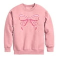thumbnail image 1 of Instant Message - Simple Bow - Youth Girls Crew Fleece Sweatshirt, 1 of 4