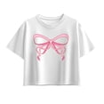 thumbnail image 1 of Instant Message - Simple Bow Short Sleeve Boxy Graphic T-Shirt, 1 of 5