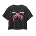 thumbnail image 1 of Instant Message - Simple Bow Short Sleeve Boxy Graphic T-Shirt, 1 of 5