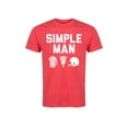 thumbnail image 1 of Instant Message - Simple Man - Men's Short Sleeve Graphic T-Shirt, 1 of 5