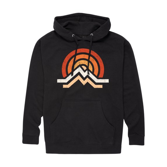 Instant Message - Simple Mountains - Men's Pullover Hooded Fleece Sweatshirt