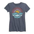 thumbnail image 1 of Instant Message - Simple Sunset Waves - Women's Short Sleeve Graphic T-Shirt, 1 of 5