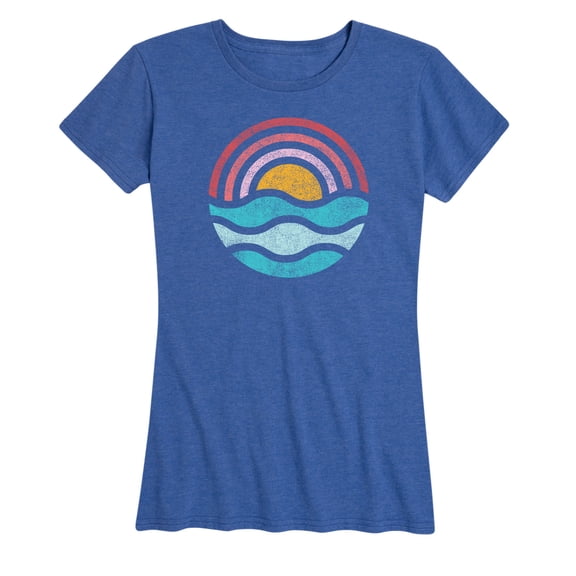 Instant Message - Simple Sunset Waves - Women's Short Sleeve Graphic T-shirt