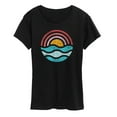 thumbnail image 1 of Instant Message - Simple Sunset Waves - Women's Short Sleeve Graphic T-shirt, 1 of 5