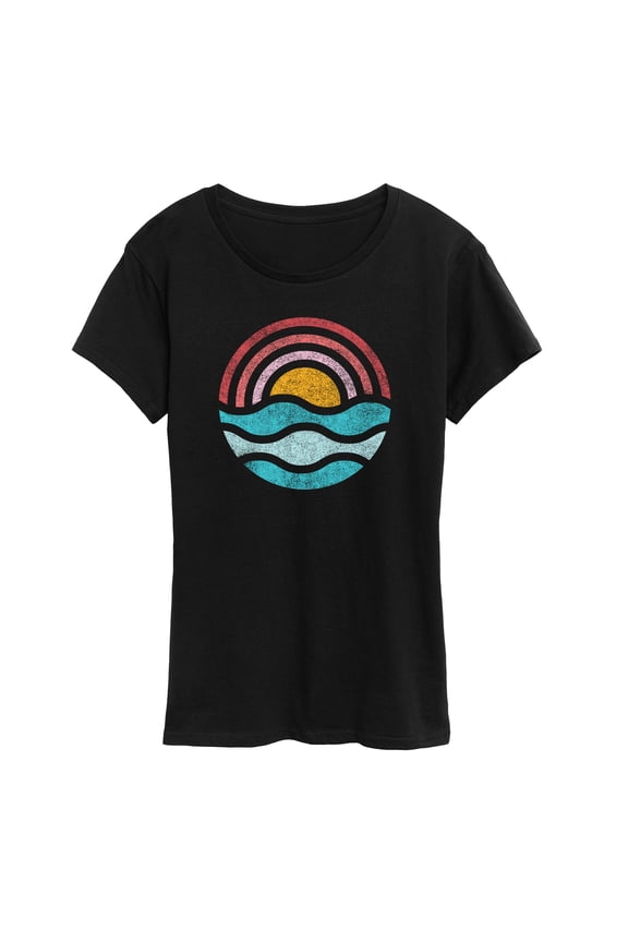 - Simple Sunset Waves - Women's Short Sleeve Graphic T-shirt