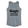 thumbnail image 1 of Instant Message - Single & Ready To Get Anxious - Women's Racerback Tank Top, 1 of 6