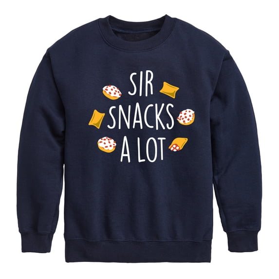 Instant Message - Sir Snacks A Lot - Toddler & Youth Crewneck Fleece Sweatshirt