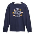 thumbnail image 1 of Instant Message - Sir Snacks A Lot - Toddler & Youth Long Sleeve Graphic T-Shirt, 1 of 6