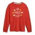 thumbnail image 1 of Instant Message - Sir Snacks A Lot - Toddler & Youth Long Sleeve Graphic T-Shirt, 1 of 6