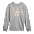 thumbnail image 1 of Instant Message - Sir Snacks A Lot - Toddler & Youth Long Sleeve Graphic T-Shirt, 1 of 6