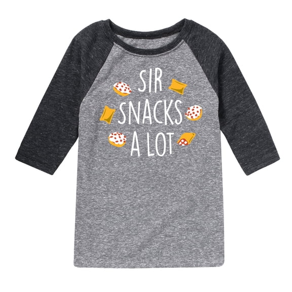 Instant Message - Sir Snacks A Lot - Toddler & Youth Raglan Graphic T-Shirt