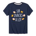 thumbnail image 1 of Instant Message - Sir Snacks A Lot - Toddler & Youth Short Sleeve Graphic T-Shirt, 1 of 6