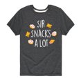 thumbnail image 1 of Instant Message - Sir Snacks A Lot - Toddler & Youth Short Sleeve Graphic T-Shirt, 1 of 6