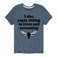 thumbnail image 1 of Instant Message - Sitting In Trees Screaming Cicada - Toddler And Youth Short Sleeve T-Shirt, 1 of 5
