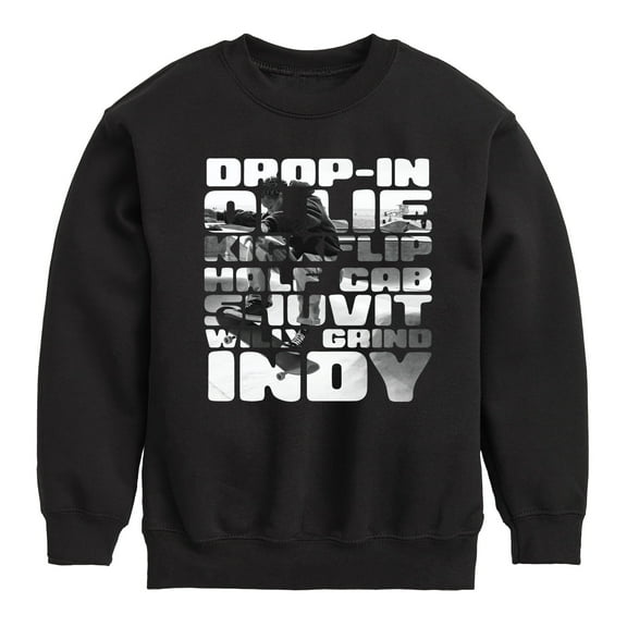 Instant Message - Skateboard Tricks - Toddler & Youth Crewneck Fleece Sweatshirt