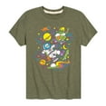 thumbnail image 1 of Instant Message - Skateboarders In Space - Toddler & Youth Short Sleeve T-Shirt, 1 of 5
