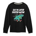 thumbnail image 1 of Instant Message - Skateboarding - See Ya Later Skater - Toddler & Youth Long Sleeve T-Shirt, 1 of 6