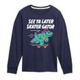 thumbnail image 1 of Instant Message - Skateboarding - See Ya Later Skater - Toddler & Youth Long Sleeve T-Shirt, 1 of 6