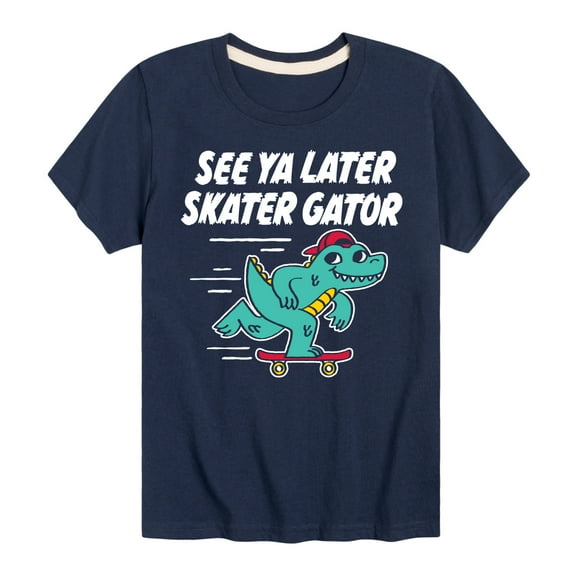 Instant Message - Skateboarding - See Ya Later Skater - Toddler & Youth Short Sleeve T-Shirt