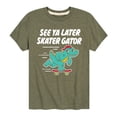 thumbnail image 1 of Instant Message - Skateboarding - See Ya Later Skater - Toddler & Youth Short Sleeve T-Shirt, 1 of 6