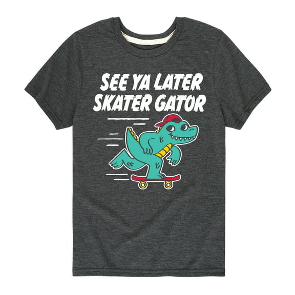 Instant Message - Skateboarding - See Ya Later Skater - Toddler & Youth Short Sleeve T-Shirt