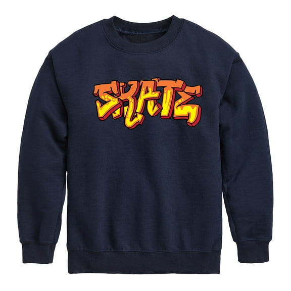 Instant Message - Skateboarding - Skate Graffiti - Toddler & Youth Crewneck Fleece Sweatshirt