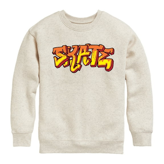 Instant Message - Skateboarding - Skate Graffiti - Toddler & Youth Crewneck Fleece Sweatshirt