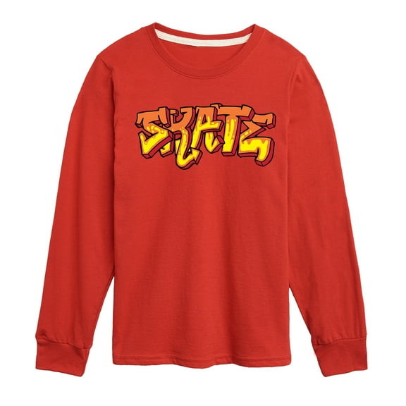 Instant Message - Skateboarding - Skate Graffiti - Toddler & Youth Long Sleeve Graphic T-Shirt