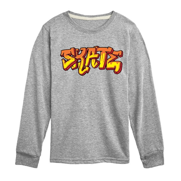 Instant Message - Skateboarding - Skate Graffiti - Toddler & Youth Long Sleeve Graphic T-Shirt