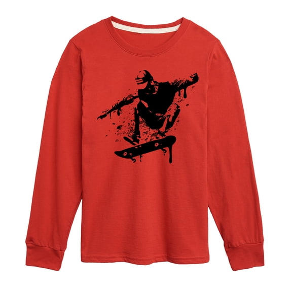 Instant Message - Skateboarding - Spray Painted Skater - Toddler & Youth Long Sleeve T-Shirt