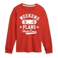 thumbnail image 1 of Instant Message - Skateboarding - Weekend Plans Skate Crew - Toddler & Youth Long Sleeve T-Shirt, 1 of 6