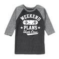 thumbnail image 1 of Instant Message - Skateboarding - Weekend Plans Skate Crew - Toddler & Youth Raglan Graphic T-Shirt, 1 of 7