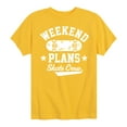 thumbnail image 1 of Instant Message - Skateboarding - Weekend Plans Skate Crew - Toddler & Youth Short Sleeve T-Shirt, 1 of 6