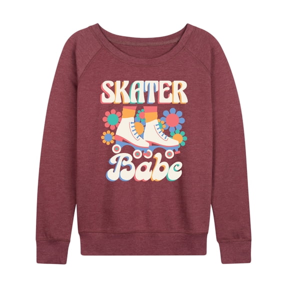 Instant Message - Skater Babe - Women's Lightweight French Terry Long Sleeve Shirt