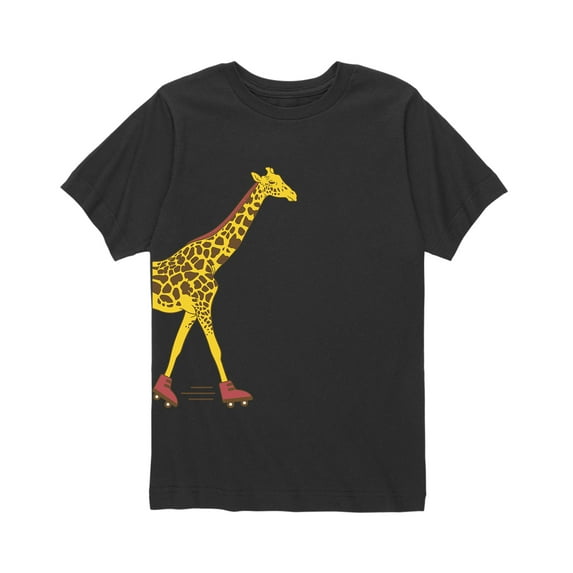 Instant Message - Skating Giraffe Side Hit - Youth Short Sleeve Tee