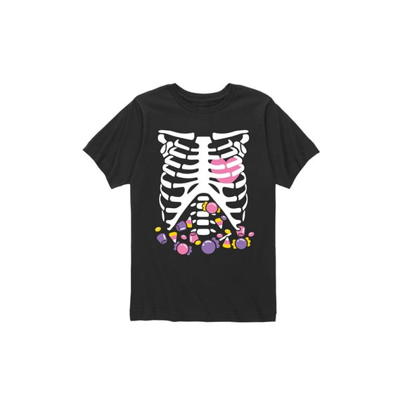Instant Message - Skeleton Candy Girl - Youth Short Sleeve Tee
