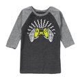 thumbnail image 1 of Instant Message - Skeleton Gamer Hands - Toddler & Youth Raglan Graphic T-Shirt, 1 of 7