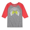 thumbnail image 1 of Instant Message - Skeleton Gamer Hands - Toddler & Youth Raglan Graphic T-Shirt, 1 of 7