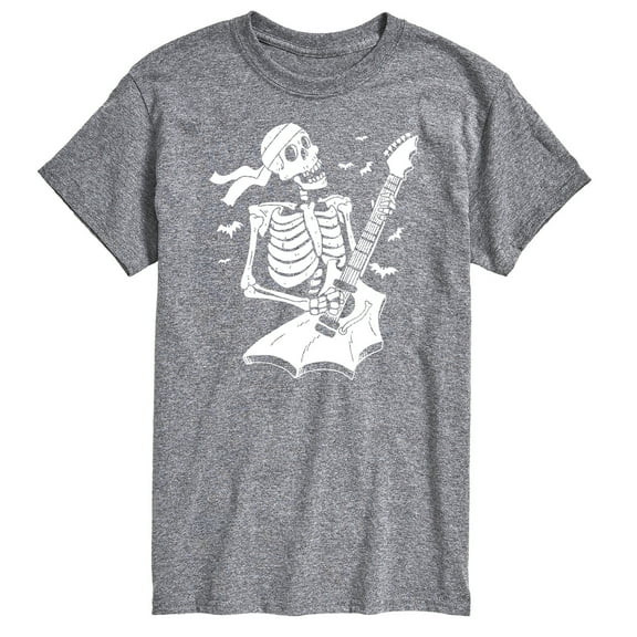 Instant Message - Skeleton Guitar Rocker - Halloween - Men's Short Sleeve Graphic T-Shirt