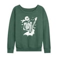 thumbnail image 1 of Instant Message - Skeleton Guitar - Women's Lightweight French Terry Long Sleeve Shirt, 1 of 6