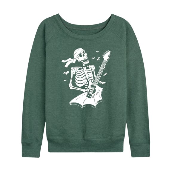 Instant Message - Skeleton Guitar - Women's Lightweight French Terry Long Sleeve Shirt