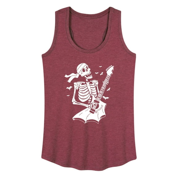 Instant Message - Skeleton Guitar - Women's Racerback Tank Top