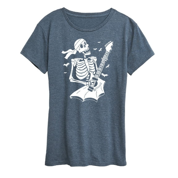Instant Message - Skeleton Guitar - Women's Short Sleeve Graphic T-Shirt