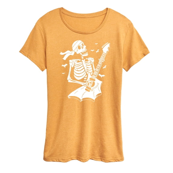 Instant Message - Skeleton Guitar - Women's Short Sleeve Graphic T-Shirt