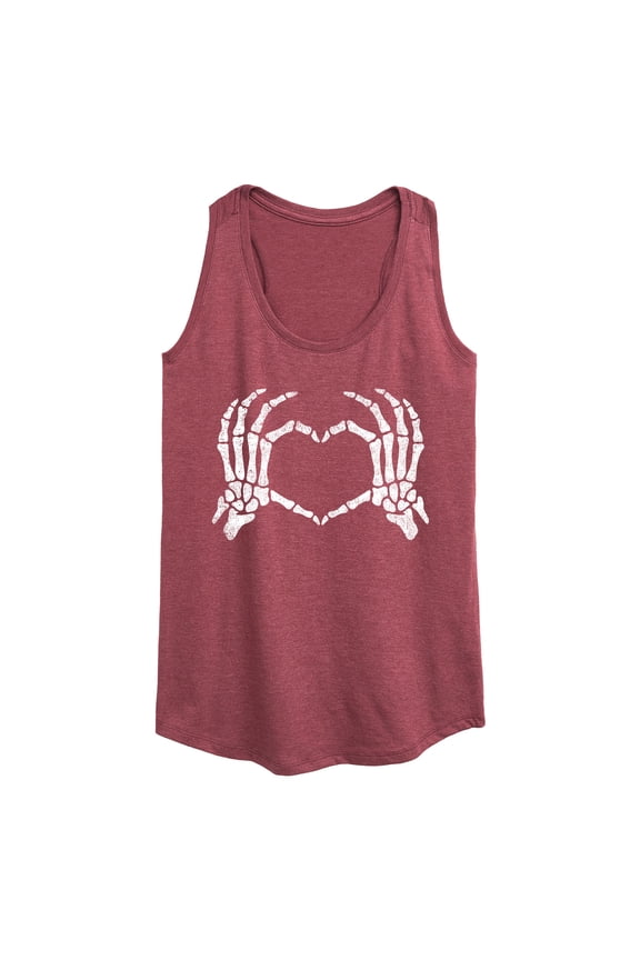 - Skeleton Hand Heart - Women's Racerback Graphic Tank