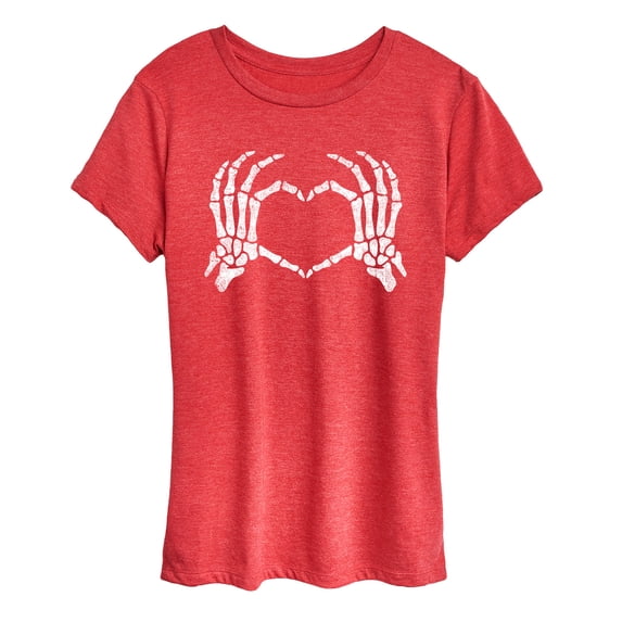 Instant Message - Skeleton Hand Heart Women's Short Sleeve Graphic T-Shirt