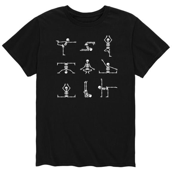 Instant Message - Skeleton Yoga Poses - Men's Short Sleeve Graphic T-Shirt